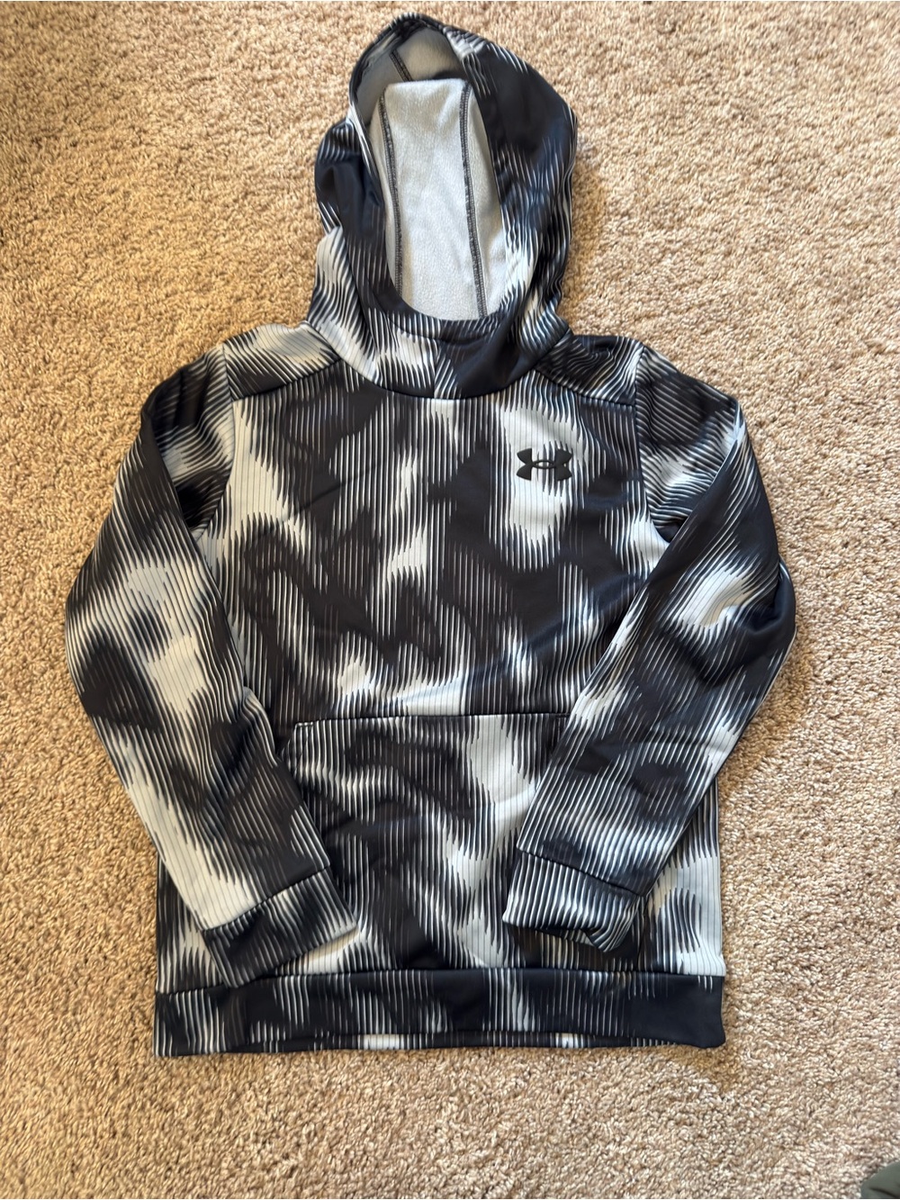 Under Armour Boys Black & White Camouflage Hoodie